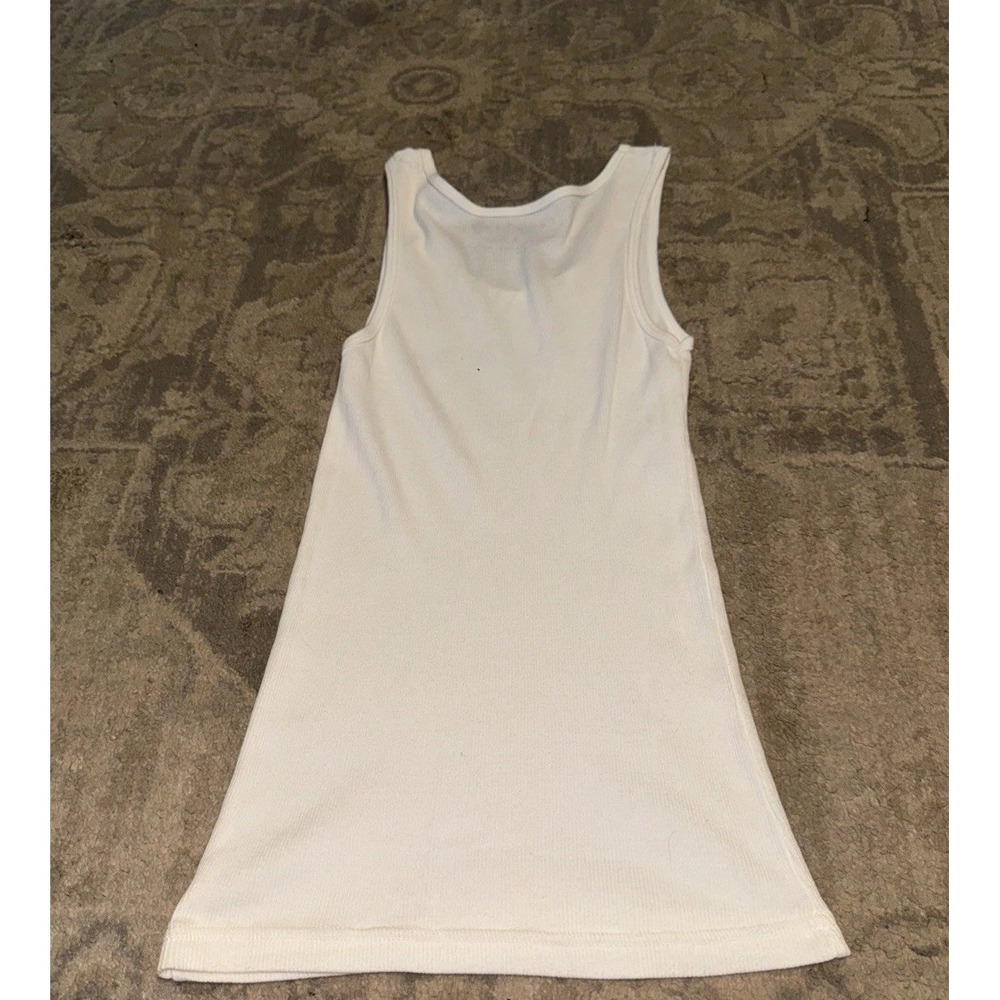Cowgirl Tuff White Tank Top Shirt Womens Sz Large slim Fit Stretch - Picture 4 of 4